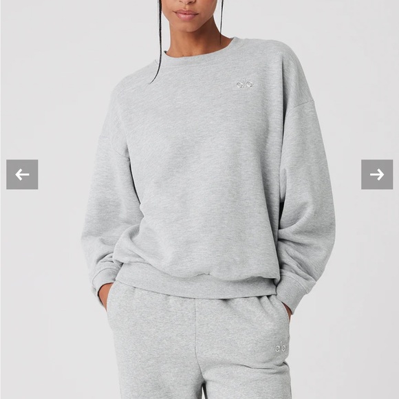 ALO Accolade Gray Sweat Set - Picture 1 of 10